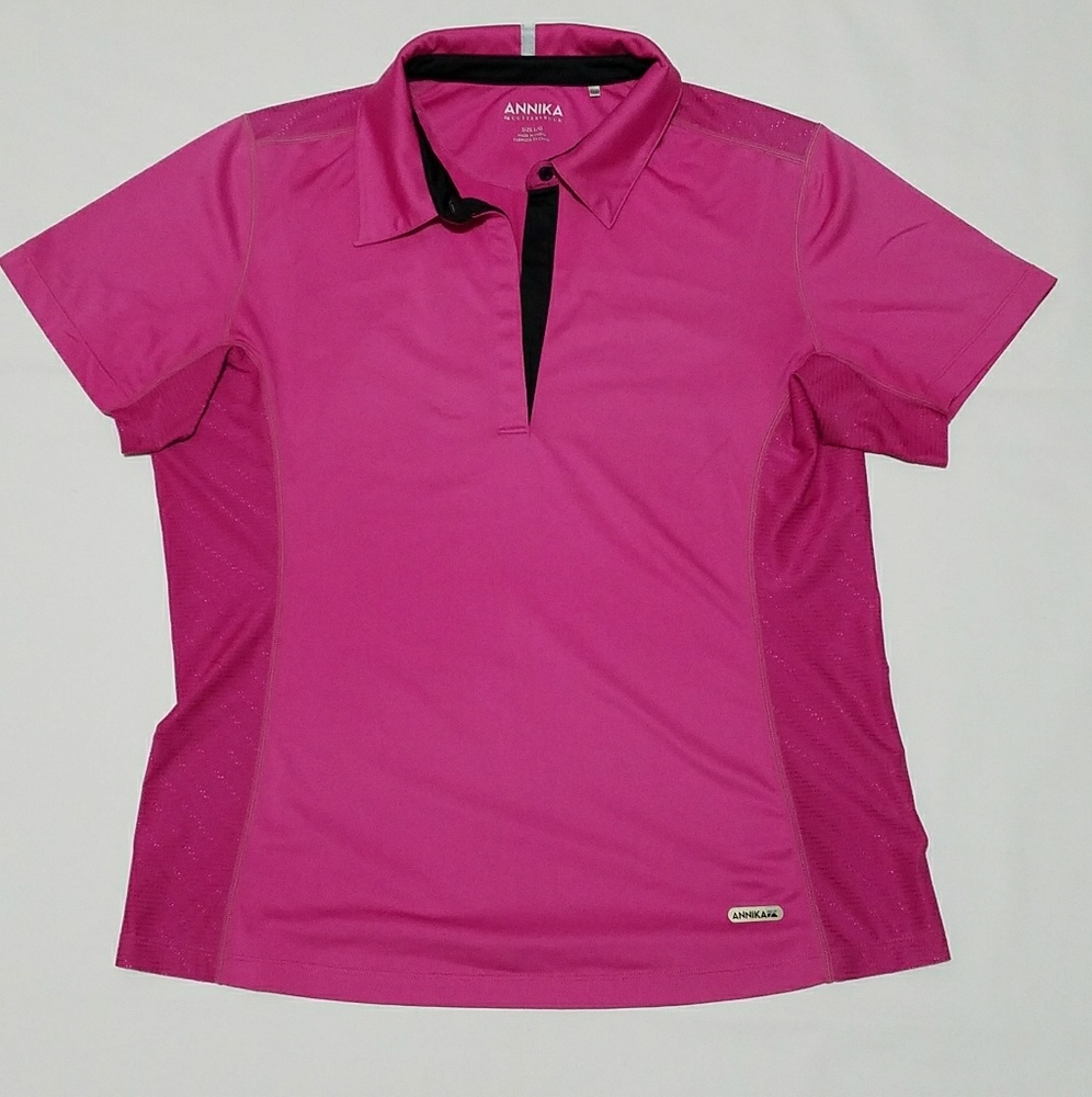 Pink Annika Cutter And Buck athletic top l
